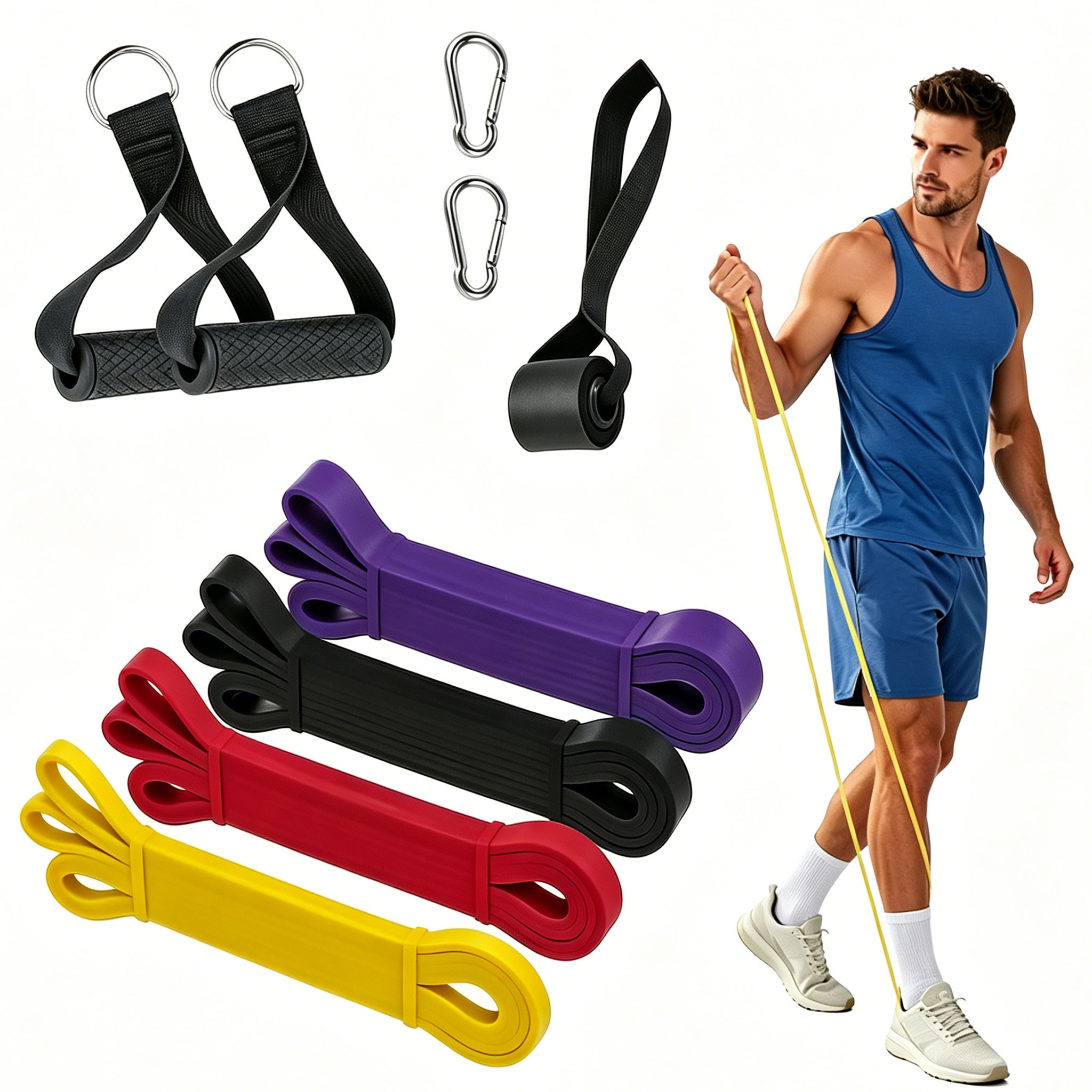 Pull Up Assist Band - Herren-Kraftband-Set, Horizontalstangen-Unterstütztes Elastikband, Trainingsgerät für Ganzkörper-Muskelaufbau
